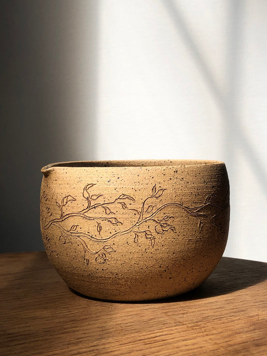 Orange Branch Matcha Bowl