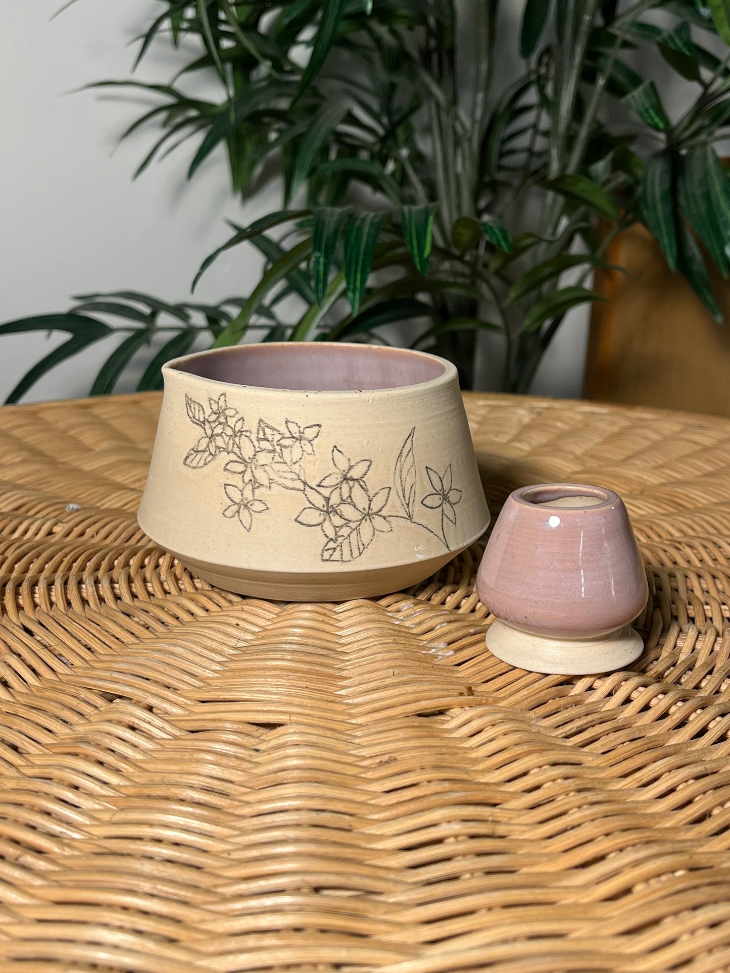Floral Matcha Bowl Set
