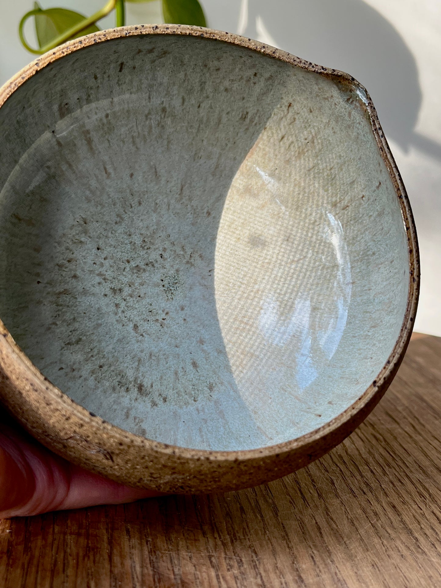 Orange Branch Matcha Bowl Set - Raw Clay Exterior